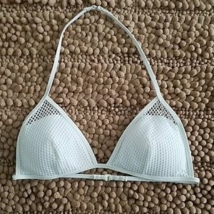 Victoria's Secret Swim white mesh bikini top